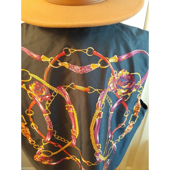 Charter Club Blue Equestrian Chain Reversible Vest - Picture 5 of 9